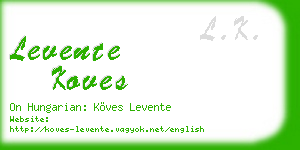 levente koves business card